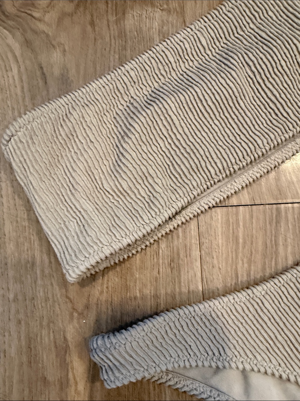 Light Beige Ribbed Bandeau Bikini Set - Picture 3 of 4
